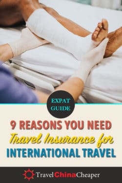 Save this article about travel insurance for China on Pinterest