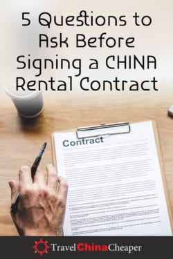 Pin this image about questions to ask before signing a Chinese rental contract on Pinterest!