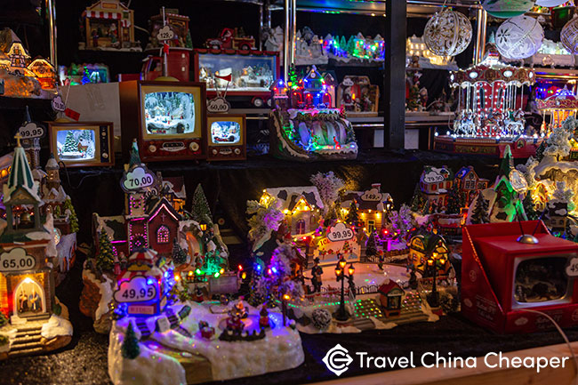 A store selling Christmas decorations in China