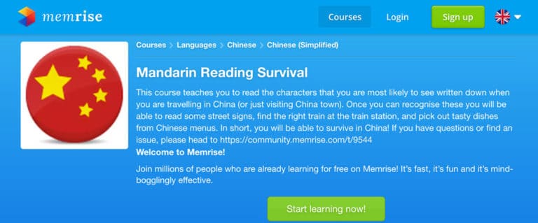 Use Memrise to learn Mandarin Chinese