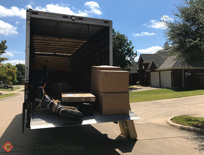 Shipping pickup by our international movers