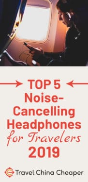 Click to save this top 5 best noise cancelling headphones for travelers on Pinterest